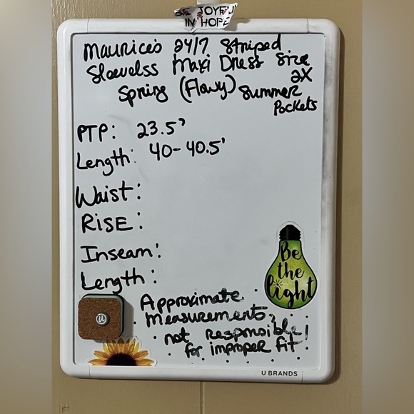 Maurice’s Striped Sleeveless Dress Size 2X Pockets Casual Summer - Picture 8 of 8